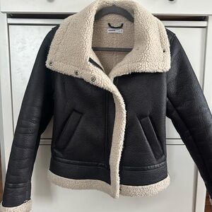 Sonoma Black and Cream Bomber Jacket